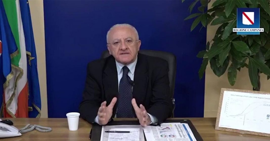 Campania De Luca : “livello più alto di vaccinati” Campania De Luca : “livello più alto di vaccinati”